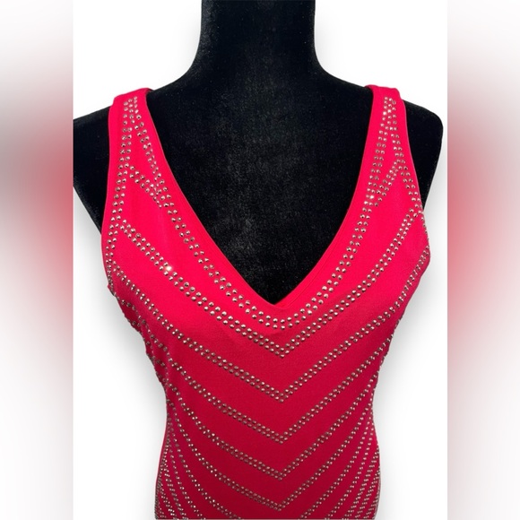 Carmen Marc Valvo Womens Cut and Sew Sparkly Cocktail Dress Size L - Picture 3 of 16